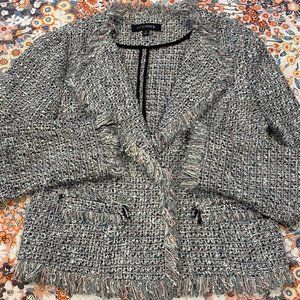 INTERMIX Boucle Cropped Jacket
